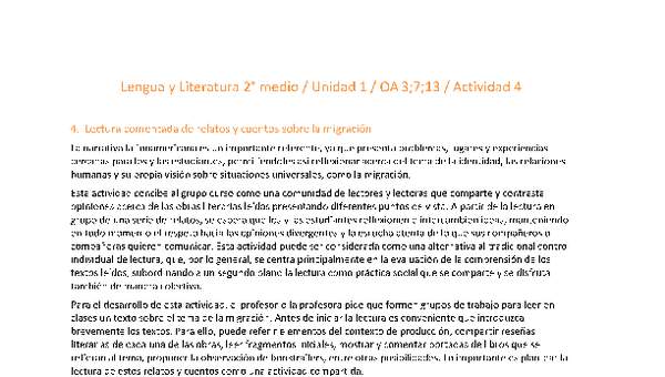 Lengua y Literatura 2 medio-Unidad 1-OA3;7;13-Actividad 4