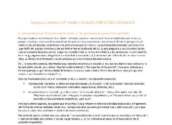 Lengua y Literatura 2 medio-Unidad 1-OA3;7;13;20;23-Actividad 6
