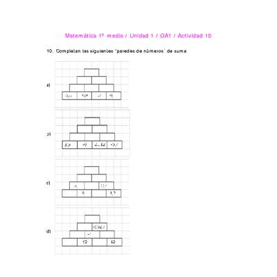 Matemática 1 medio-Unidad 1-OA1-Actividad 10