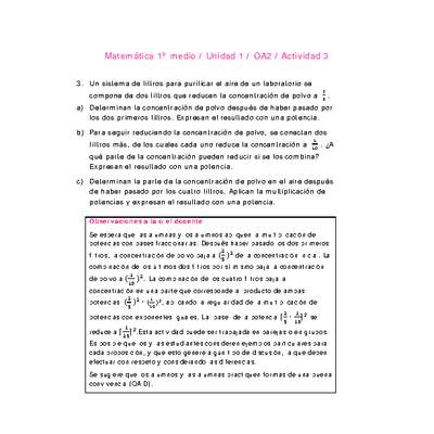 Matemática 1 medio-Unidad 1-OA2-Actividad 3