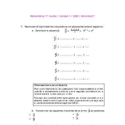 Matemática 1 medio-Unidad 1-OA2-Actividad 7