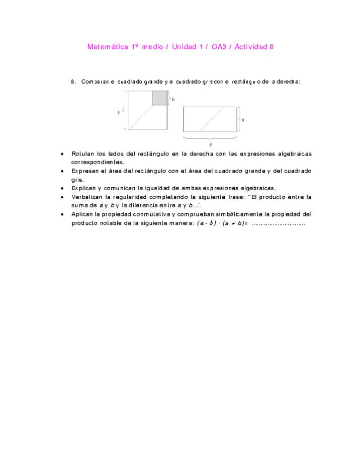 Matemática 1 medio-Unidad 1-OA3-Actividad 8