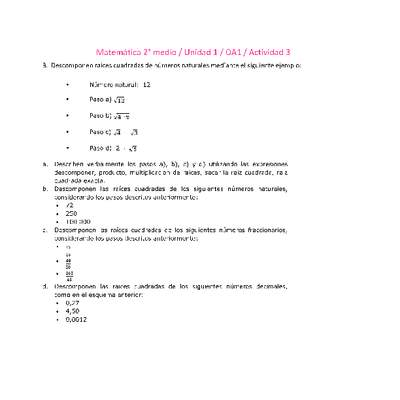 Matemática 2 medio-Unidad 1-OA1-Actividad 3