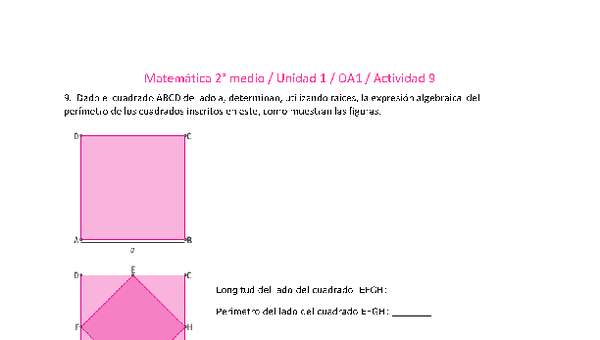 Matemática 2 medio-Unidad 1-OA1-Actividad 9
