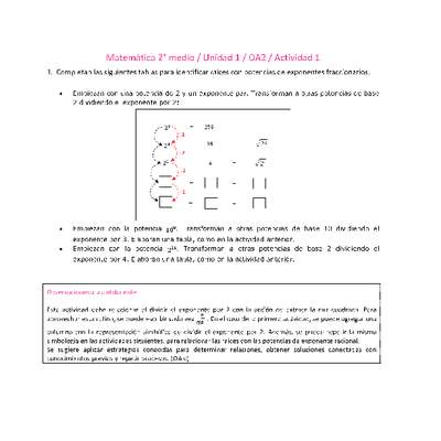 Matemática 2 medio-Unidad 1-OA2-Actividad 1