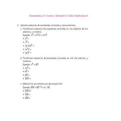 Matemática 2 medio-Unidad 1-OA2-Actividad 2