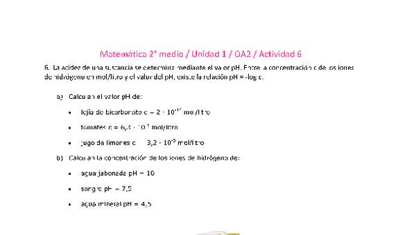 Matemática 2 medio-Unidad 1-OA2-Actividad 6
