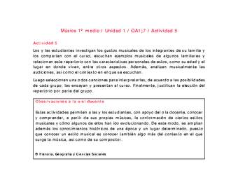 Artes Musicales 1 medio-Unidad 1-OA1;7-Actividad 5