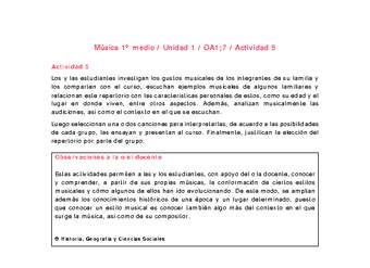 Artes Musicales 1 medio-Unidad 1-OA1;7-Actividad 5