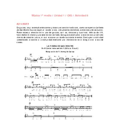 Artes Musicales 1 medio-Unidad 1-OA3-Actividad 8