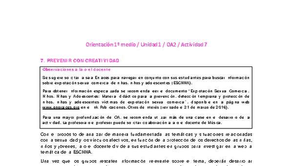 Orientación 1 medio-Unidad 1-OA2-Actividad 7
