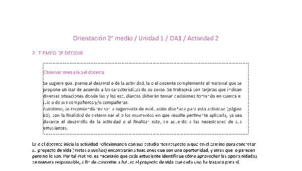 Orientación 2 medio-Unidad 1-OA1-Actividad 2