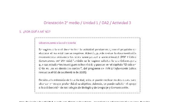 Orientación 2 medio-Unidad 1-OA2-Actividad 3