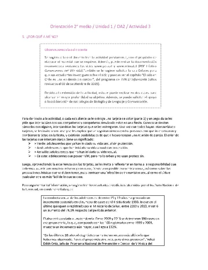 Orientación 2 medio-Unidad 1-OA2-Actividad 3