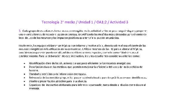 EduTec 2 medio-Unidad 1-OA1;2-Actividad 3