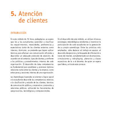 Módulo 05 - Atención de clientes