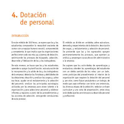 Módulo 04 - Dotación de personal