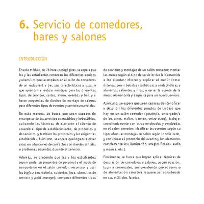 Módulo 06 - Servicio de comedores, bares y salones