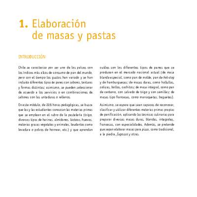 Módulo 01 - Elaboración de masas y pastas