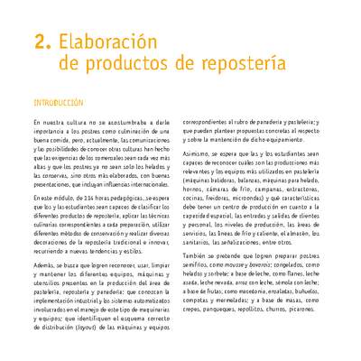 Módulo 02 - Elaboración de productos de repostería