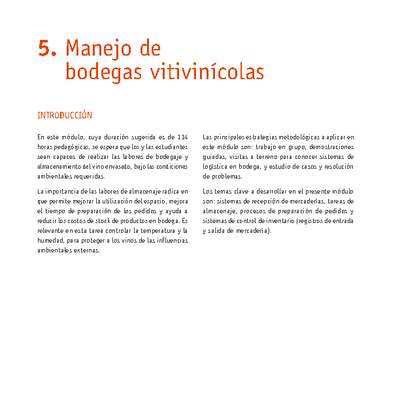 Módulo 05 - Manejo de bodegas vitivinicolas