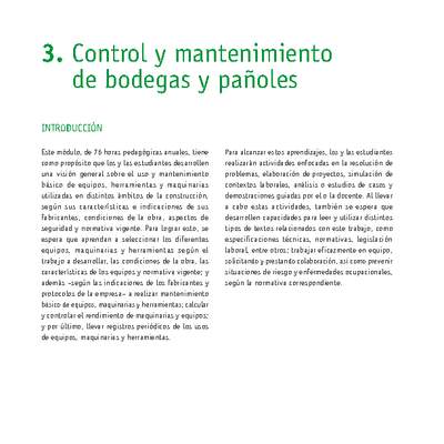 Módulo 03 - Control y mantenimiento de bodegas y pañoles