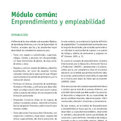 Módulo 00 - Emprendimiento y empleabilidad instalaciones sanitarias