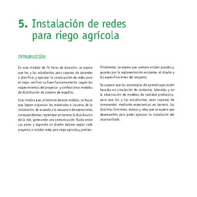 Módulo 05 - Instalación de redes para riego agrícola