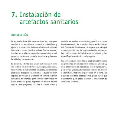 Módulo 07 - Instalación de artefactos sanitarios