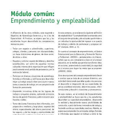 Módulo 00 - Emprendimiento y empleabilidad mención obras viales e infraestructura