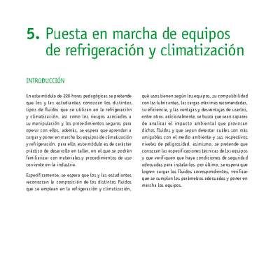 Módulo 05 - Puesta en marcha de equipos de refrigeración y climatización