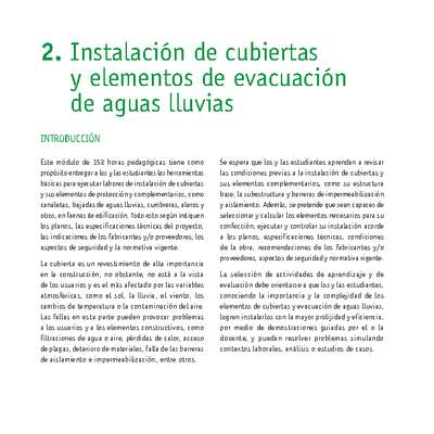 Módulo 02 - Instalación de cubiertas y elementos de evacuación de aguas lluvias
