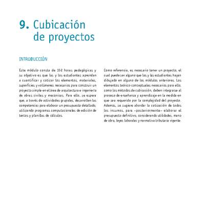 Módulo 09 - Cubicación de proyectos