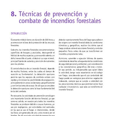 Módulo 08 - Técnicas de prevención y combate de incendios forestales