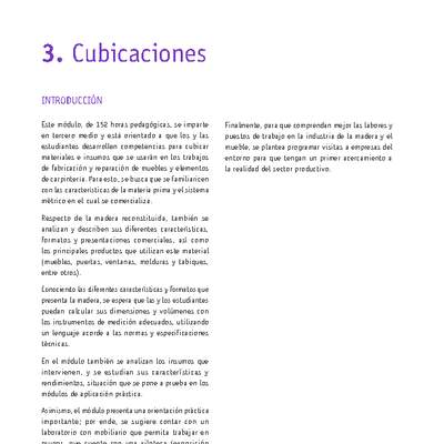 Módulo 03 - Cubicaciones