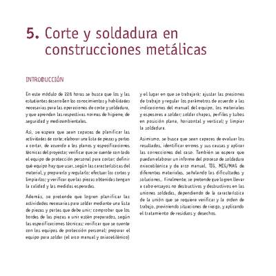 Módulo 05 - Corte y soldadura en construcciones metálicas