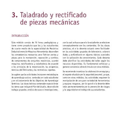 Módulo 03 - Taladrado y rectificado de piezas mecánicas