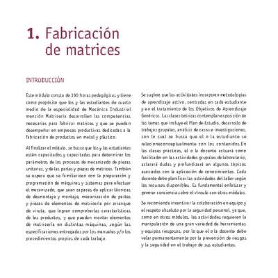 Módulo 01 - Fabricación de matrices