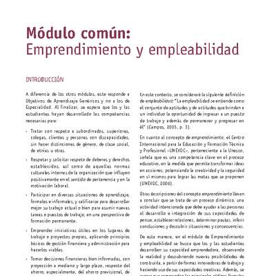 Módulo 00 - Emprendimiento y empleabilidad mecánica automotriz