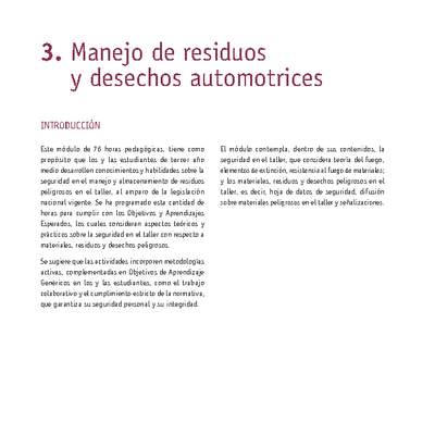 Módulo 03 - Manejo de residuos y desechos automotrices