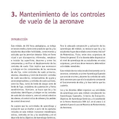 Módulo 03 - Mantenimiento de los controles de vuelo de la aeronave