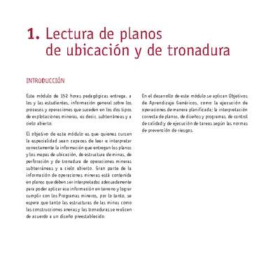 Módulo 01 - Lectura de planos de ubicación y de tronadura