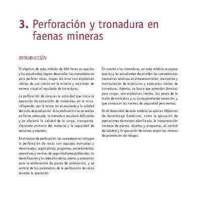 Módulo 03 - Perforación y tronadura en faenas mineras