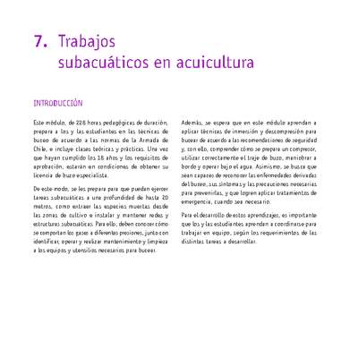 Módulo 07 - Trabajos subacuáticos en acuicultura