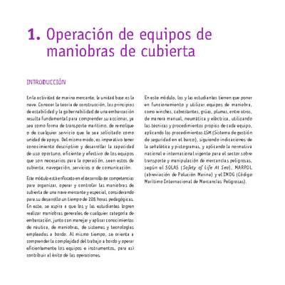 Módulo 01 - Operación de equipos de maniobras de cubierta