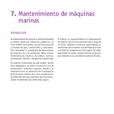 Módulo 07 - Mantenimiento de máquinas marinas