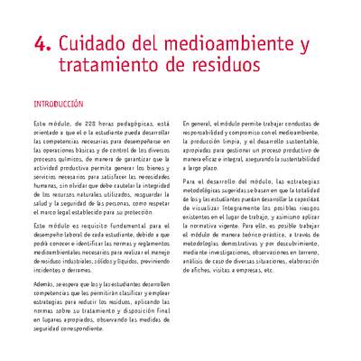 Módulo 04 - Cuidado del medioambiente y tratamiento de residuos