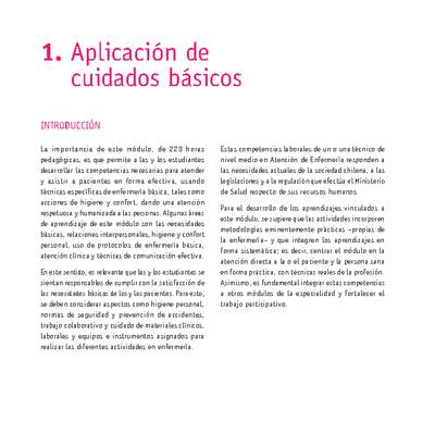 Módulo 01 - Aplicación de cuidados básicos