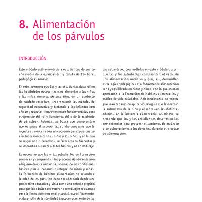 Módulo 08 - Alimentación de los párvulos