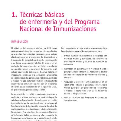 Módulo 01 - Técnicas básicas de enfermería y del programa nacional de inmunización